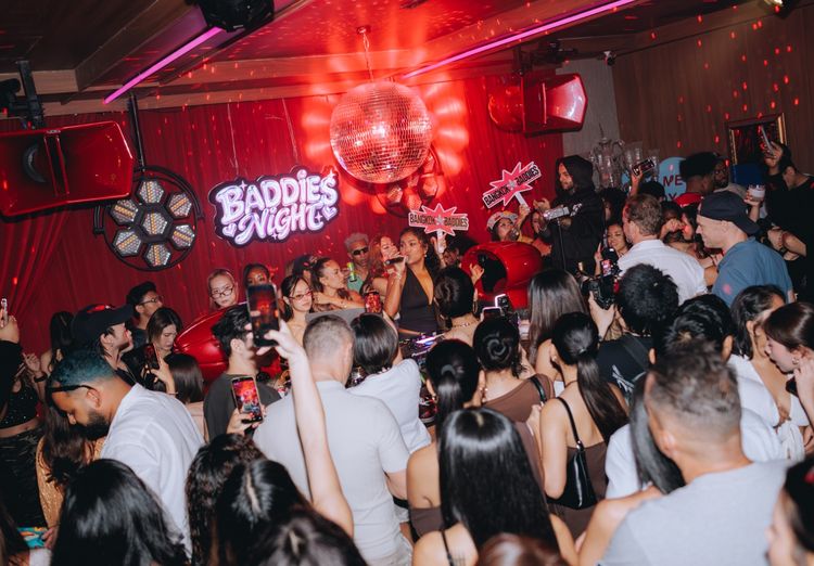Baccarat dance floor with disco ball